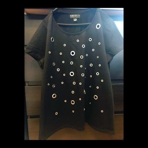 Black shirt with holes